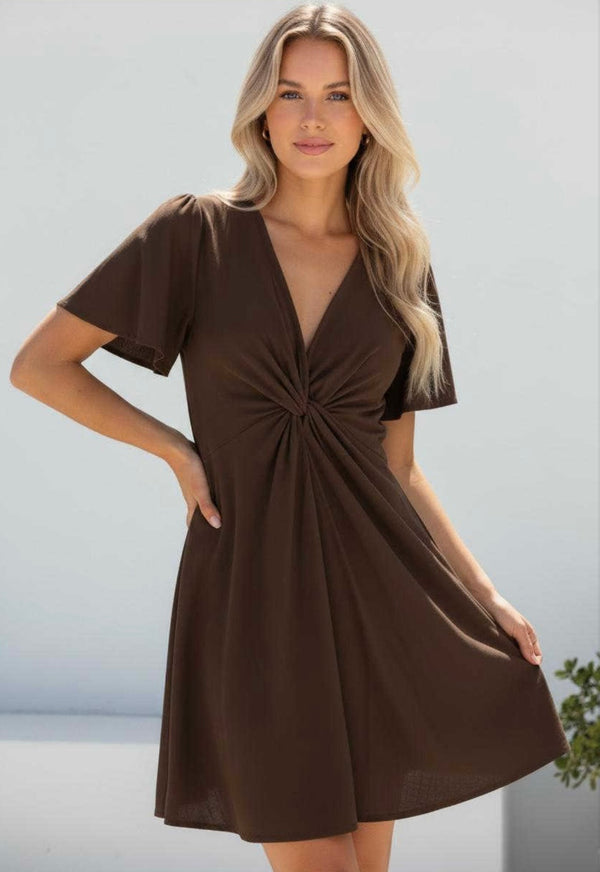 ZIGGY DRESS CHOCOLATE