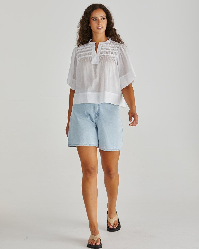 Sabine Denim Shorts - Bleach