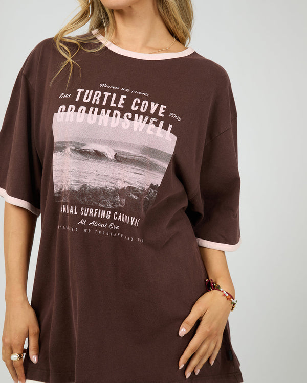 COVE OVERSIZED TEE BROWN