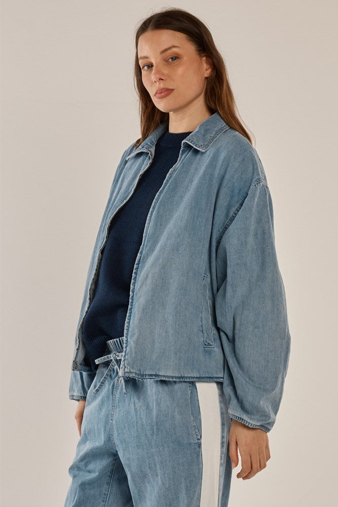 Callie Bomber Jacket - Medium Blue