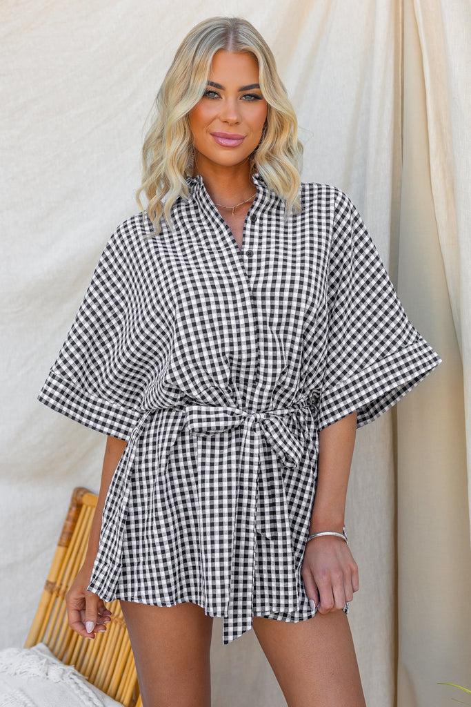 BADDEN PLAYSUIT GINGHAM