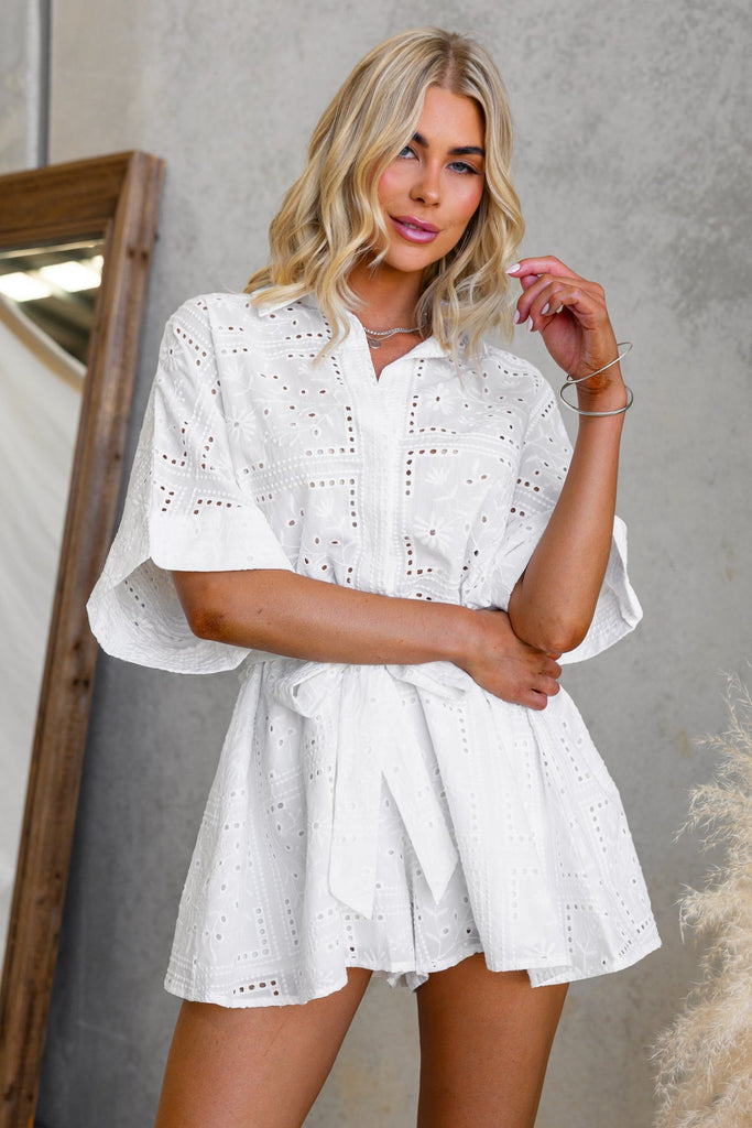 ALPINE PLAYSUIT WHITE