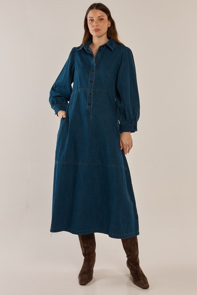 Detroit Dress - Dark Vintage Wash