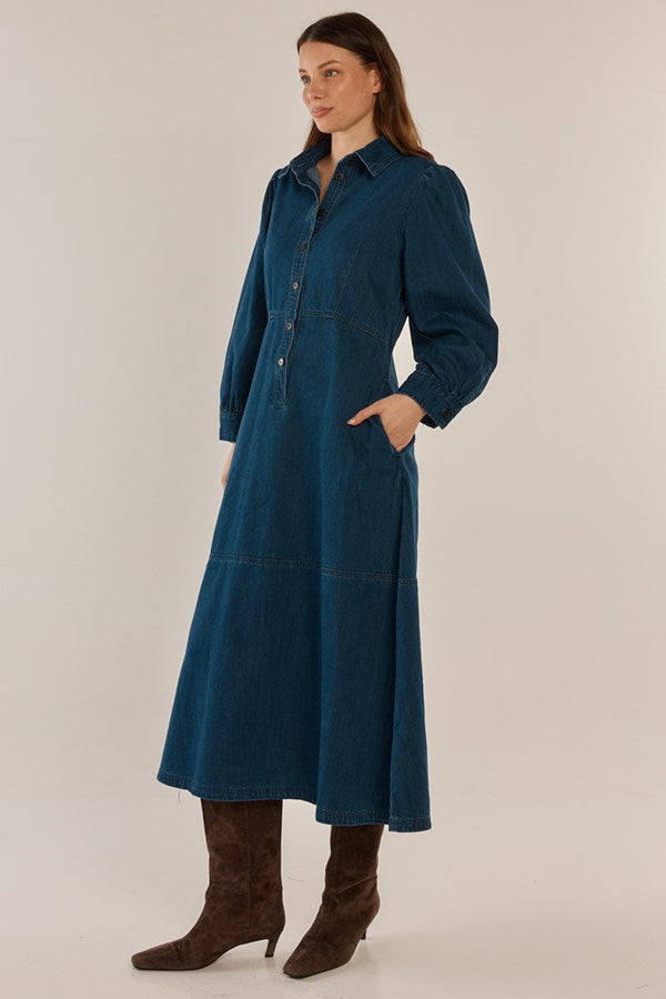 Detroit Dress - Dark Vintage Wash