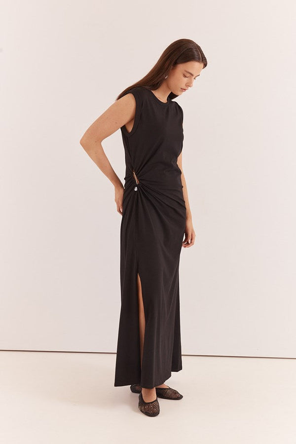 Roxxi Stone Trim Dress - Black
