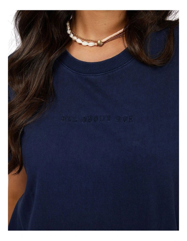 ALL ABOUT EVE WASHED TEE NAVY