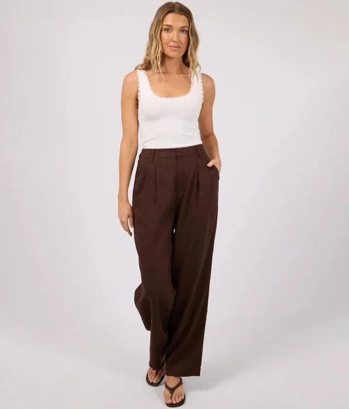 FERN LINEN PANT BROWN