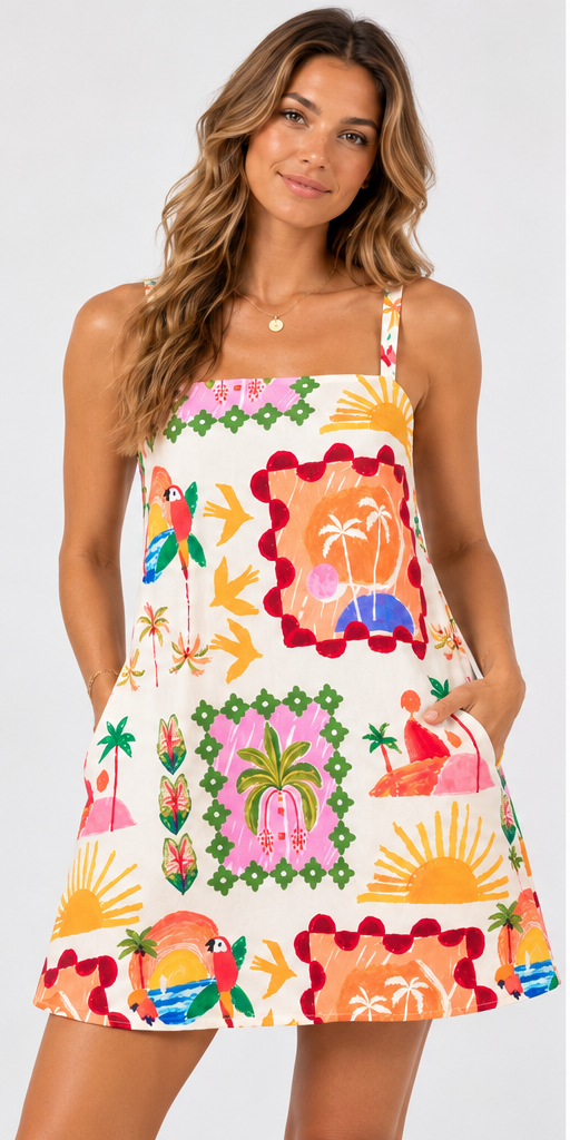 Havana Social Mini Dress – Multi