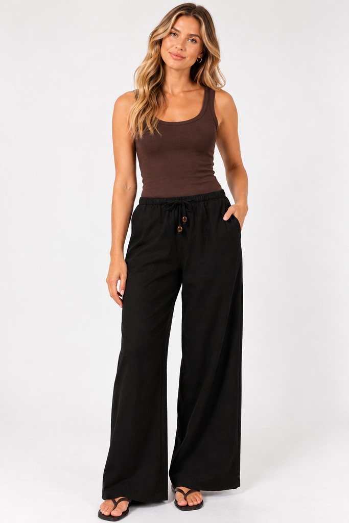 All About Eve Petra Drawstring Pant -Black