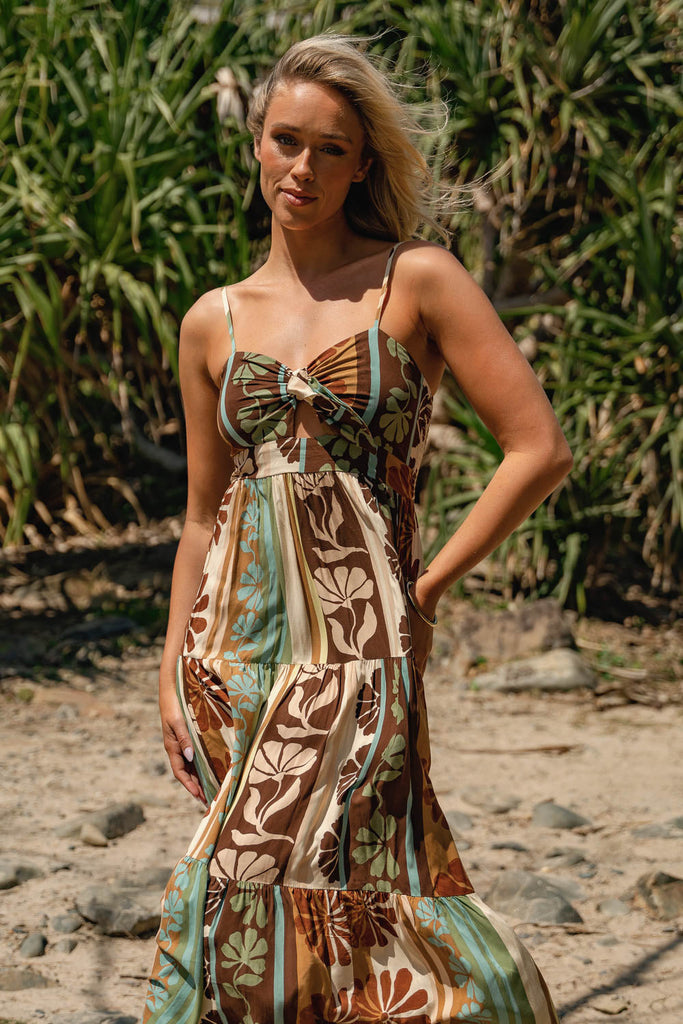 BAMBI MAXI DRESS - CACAO MIST