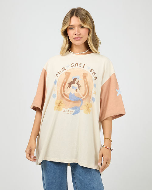 SUN SALT SEA OVERSIZED TEE VANILLA