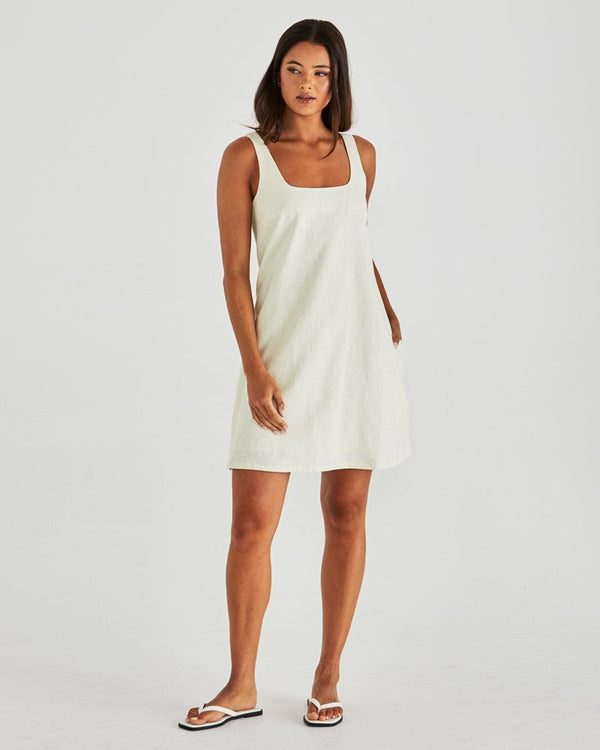 VIENNE MINI SHIFT DRESS - BUTTER YELLOW