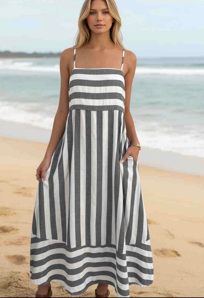 NOOSA MIDI DRESS STRIPE