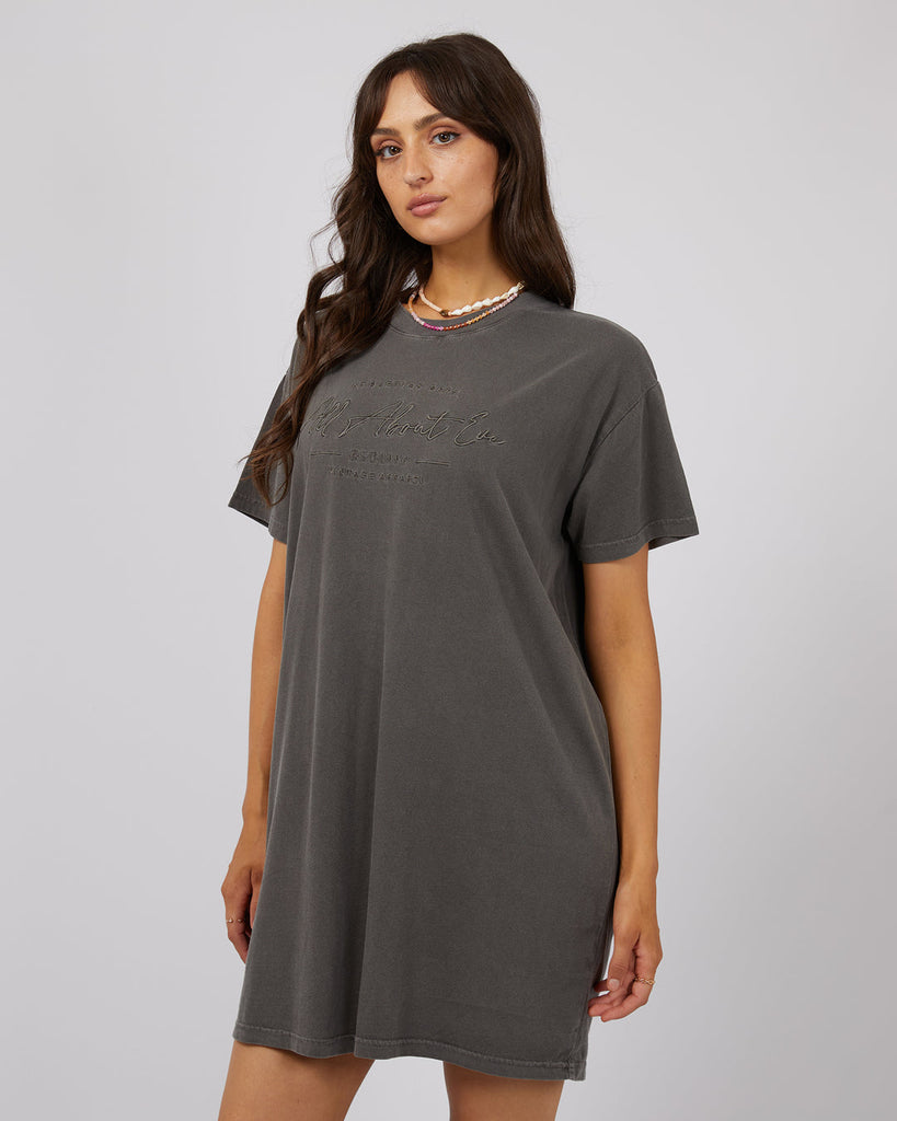 CLASSIC TEE DRESS CHARCOAL