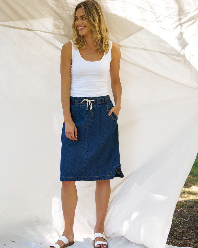 Desiree Denim Skirt - Blue Wash