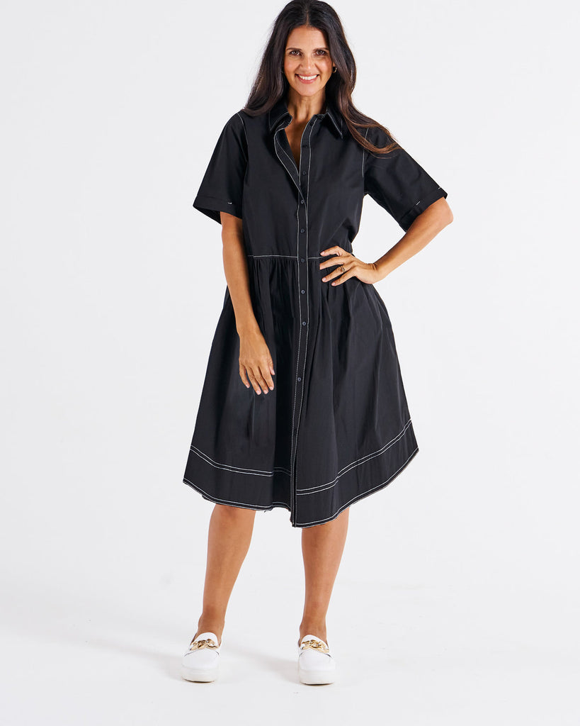 Denver Cotton Dress - Black