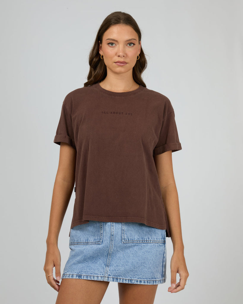 AAE WASHED TEE BROWN