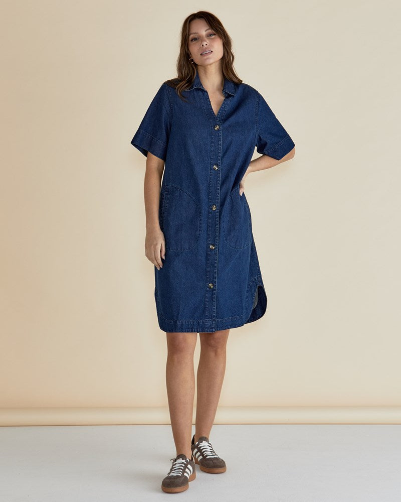 Dawson Denim Dress - Vintage Wash