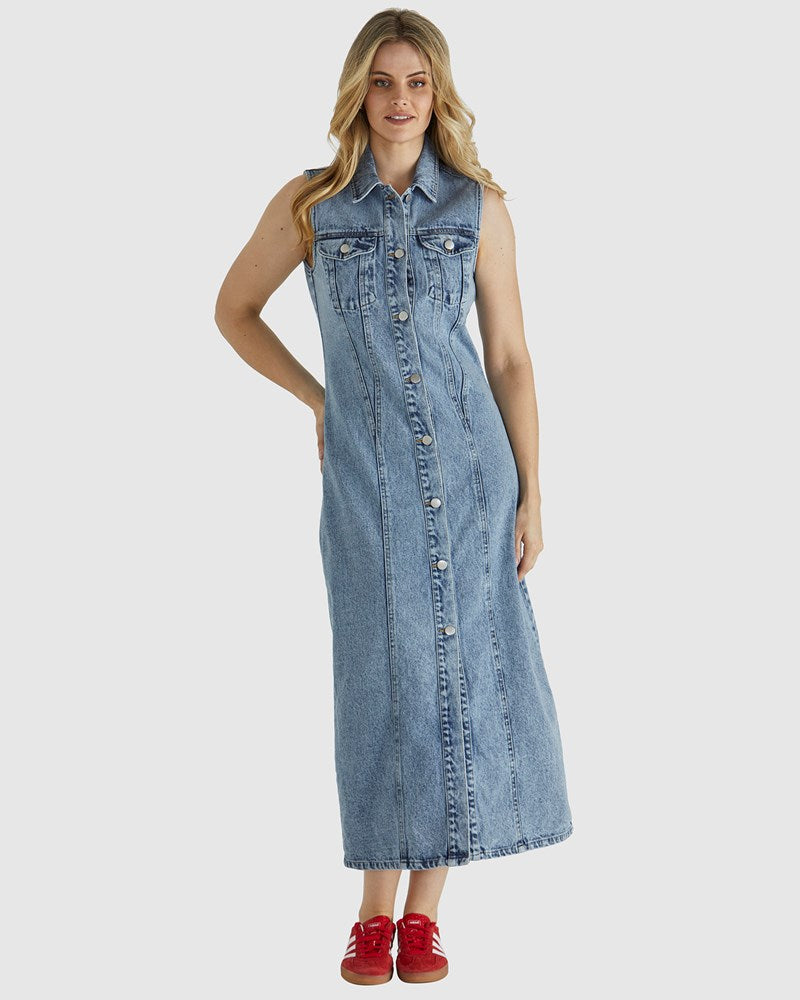 JORDON DRESS - ACID WASH