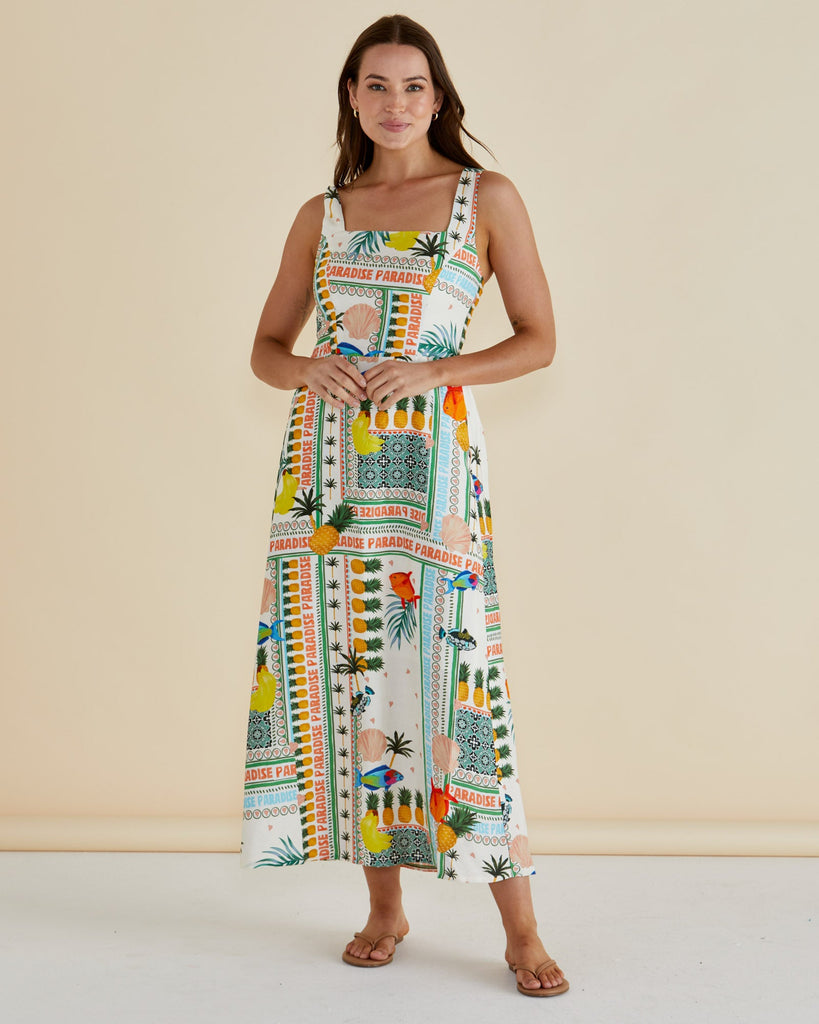 Tegan Midi Dress - Paradise Print
